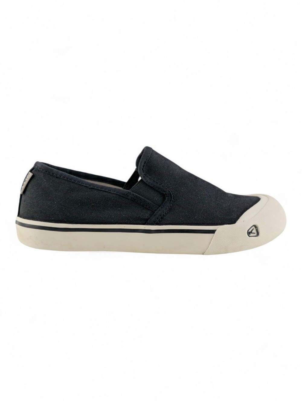 KEEN Men's Black Canvas Slip On Sneakers Reinforced Toe 8